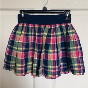Colorful plaid skirt
